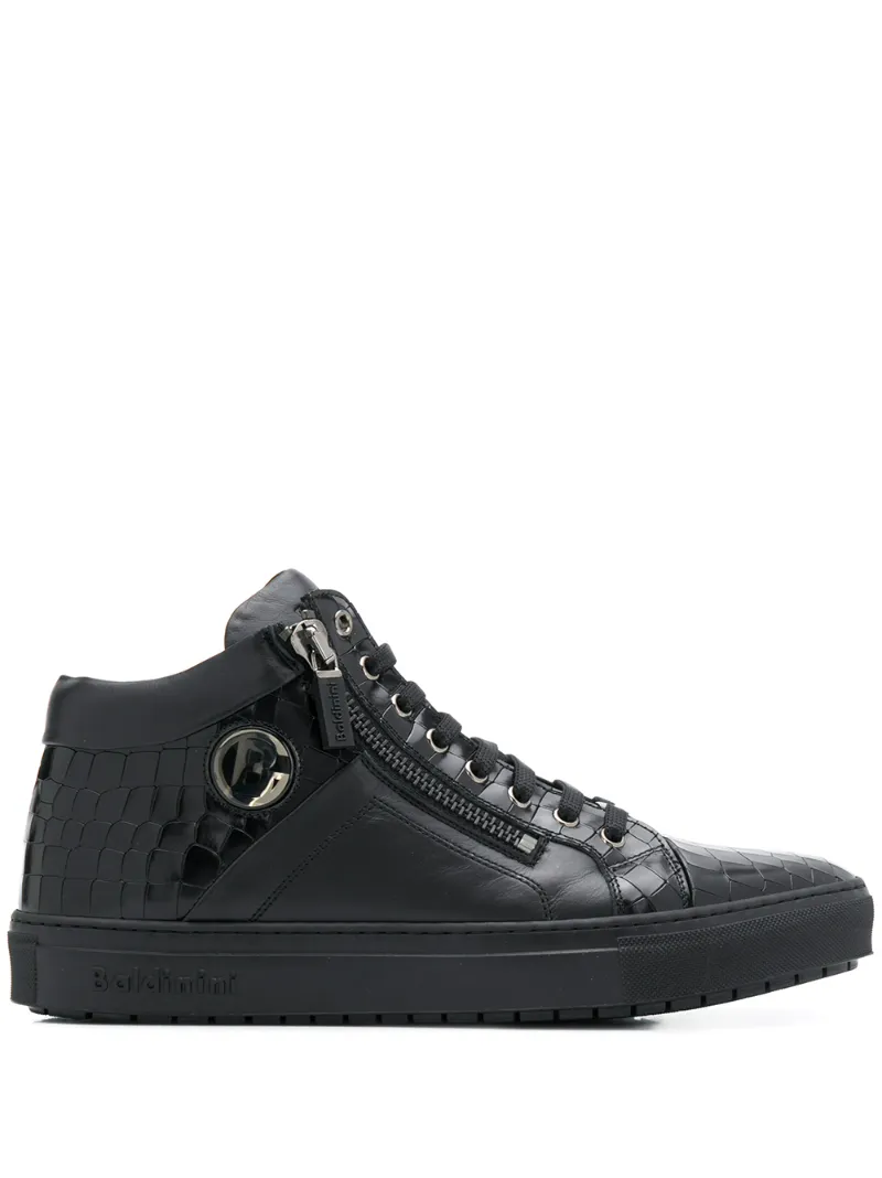 BALDININI EMBOSSED STYLE LOGO PLAQUE SNEAKERS