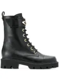 Baldinini chunky heel lace-up boots - Black