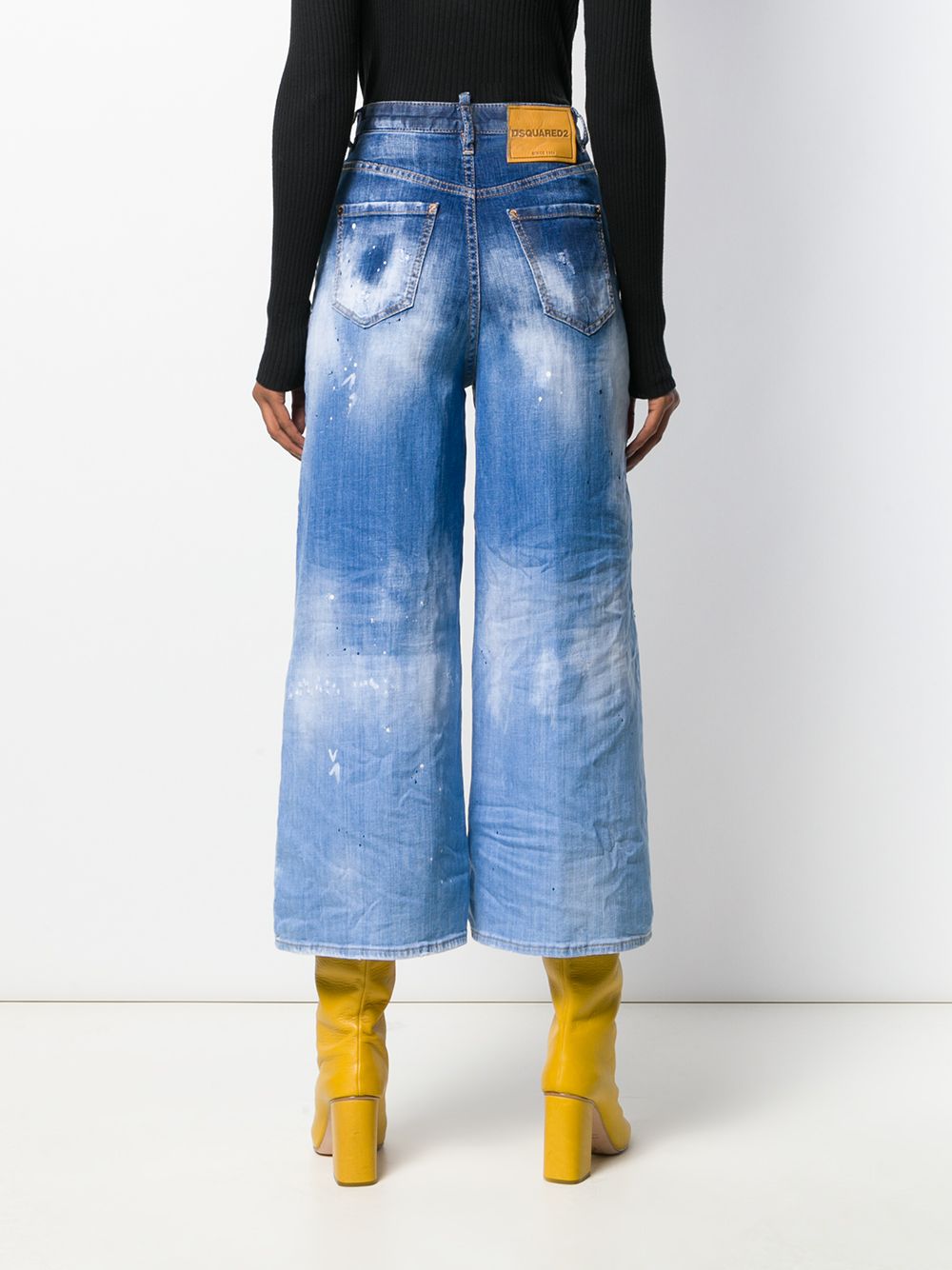 фото Dsquared2 джинсы широкого кроя с завышенной талией