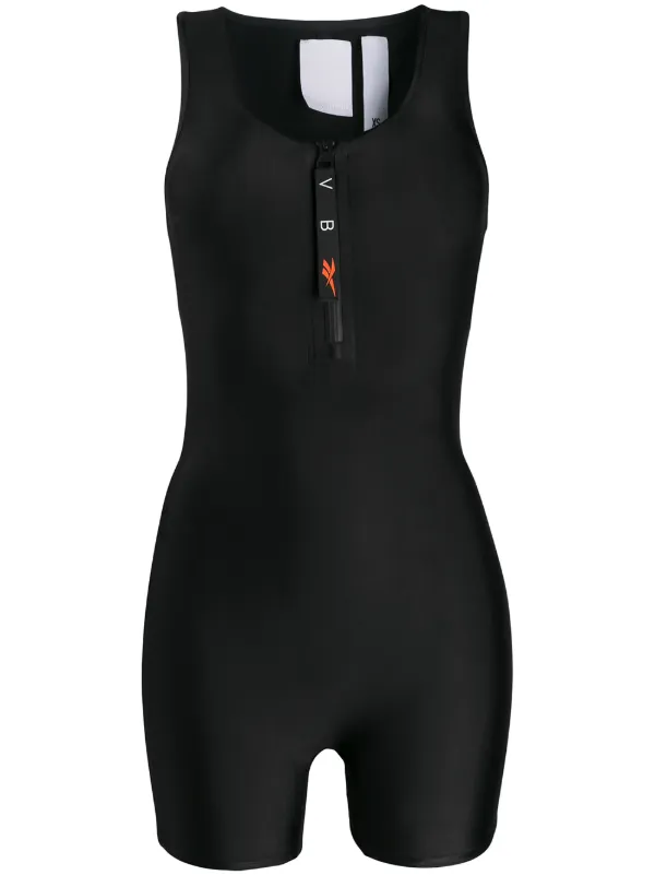 black fitted playsuit