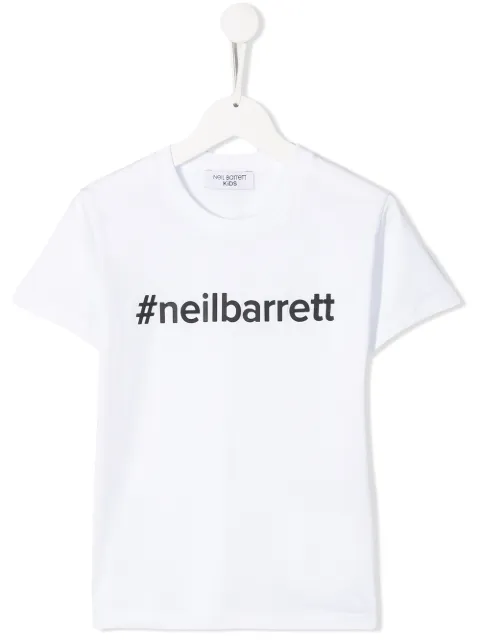 Neil Barrett Kids hashtag print t-shirt 