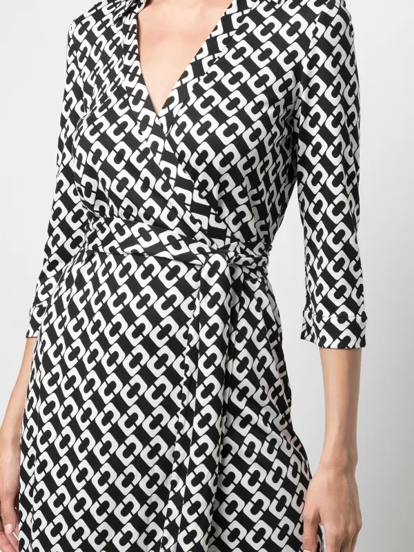 dvf chain link wrap dress
