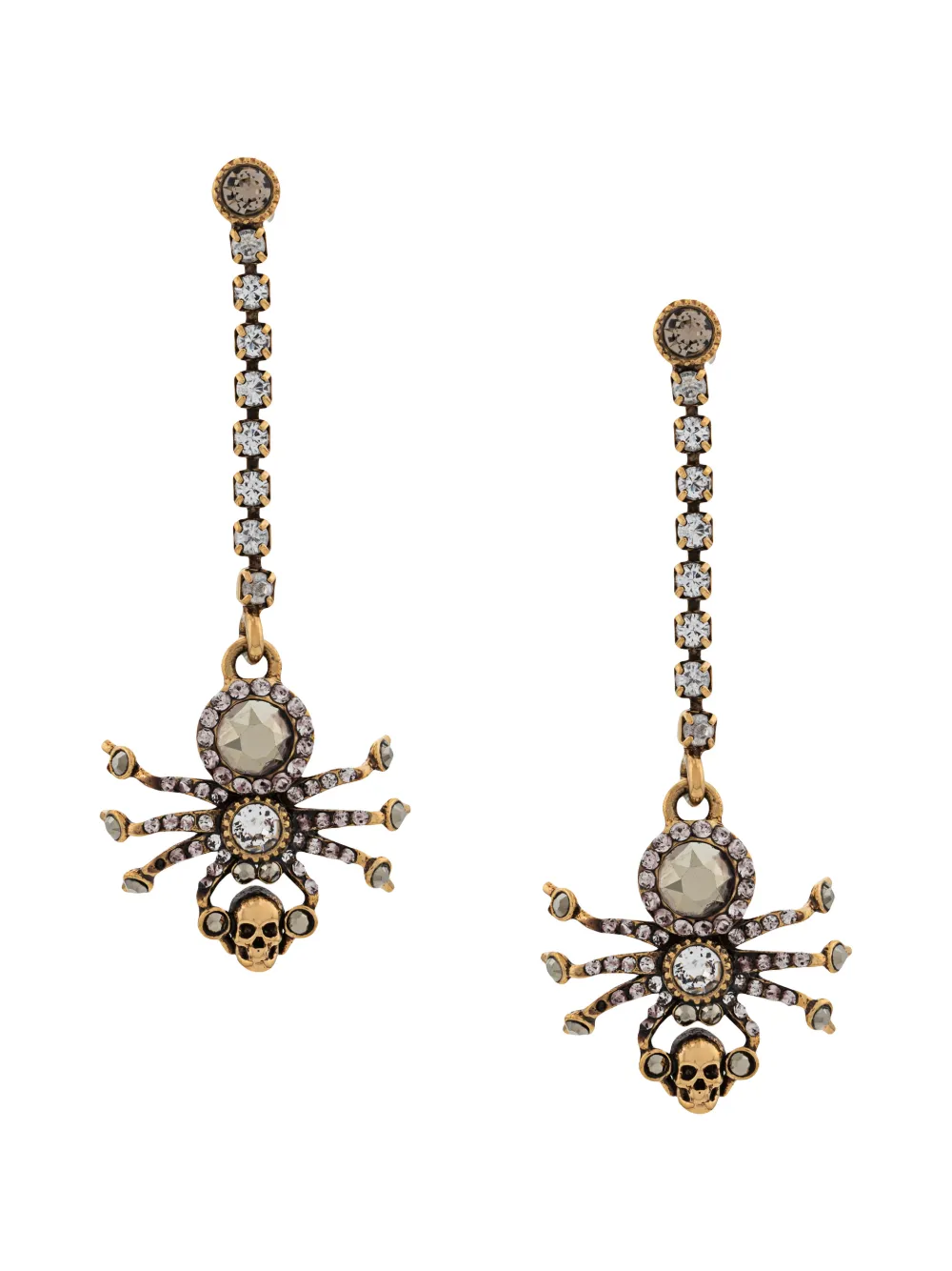ALEXANDER MCQUEEN SPIDER EMBELLISHMENT DROP EARRINGS,589887J160T14346439