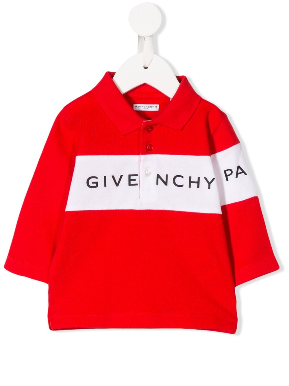 фото Givenchy kids рубашка-поло с логотипом и полосками