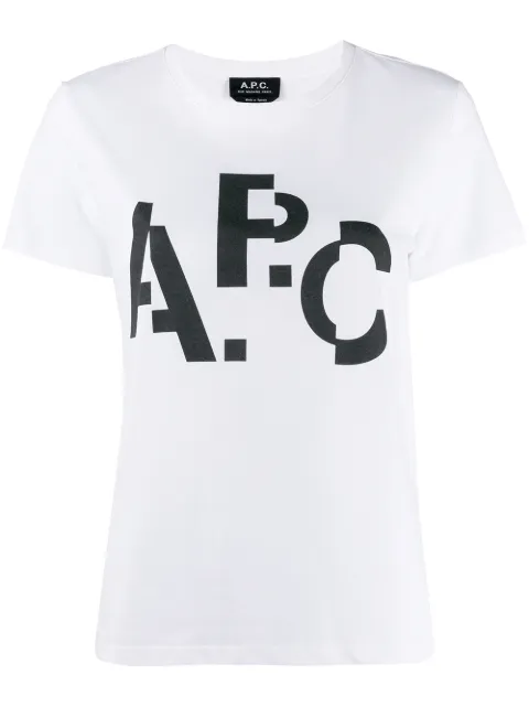 A.P.C. playera con logo estampado