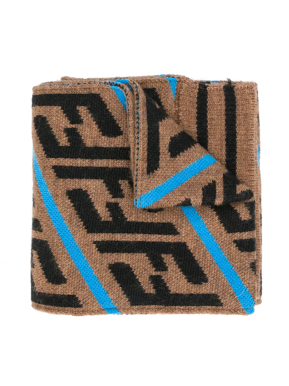 Fendi Kids трикотажный шарф с логотипом FF Fendi Kids трикотажный шарф с логотипом FF
