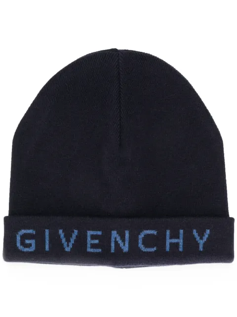 GIVENCHY EMBROIDERED LOGO KNITTED HAT