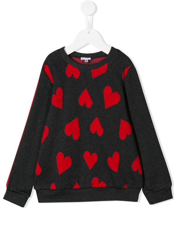 heart print sweatshirt