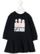 Imagen 1 de Fendi Kids ruffled logo dress