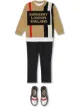 الصورة 2 من Burberry Kids كنزة بشعار وخطوط