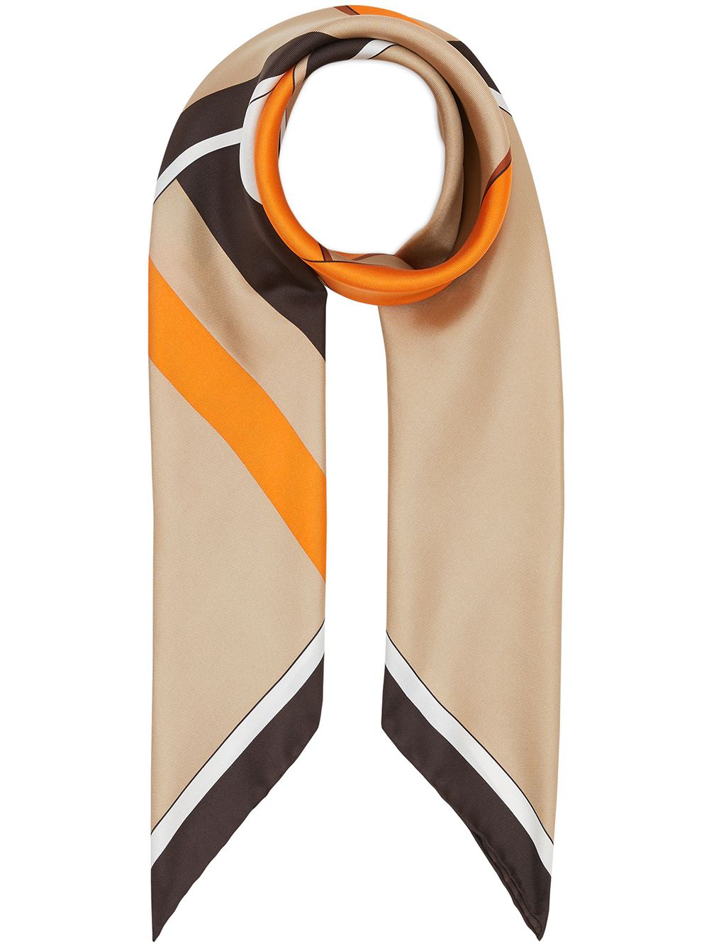 фото Burberry платок с монограммой и полосками Icon Stripe