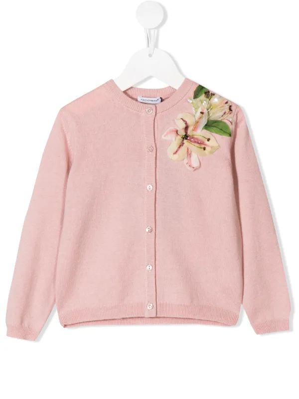 floral applique cardigan