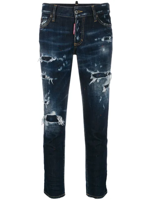 DSQUARED2 distressed cropped jeans