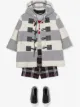 Image 2 of Burberry Kids Logo Detail Striped duffle coat