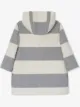 Burberry Kids Logo Detail Striped duffle coat
