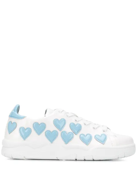 Click to view more detailed imagery on our partner's website Chiara Ferragni White Leather Sneakers In 017 White