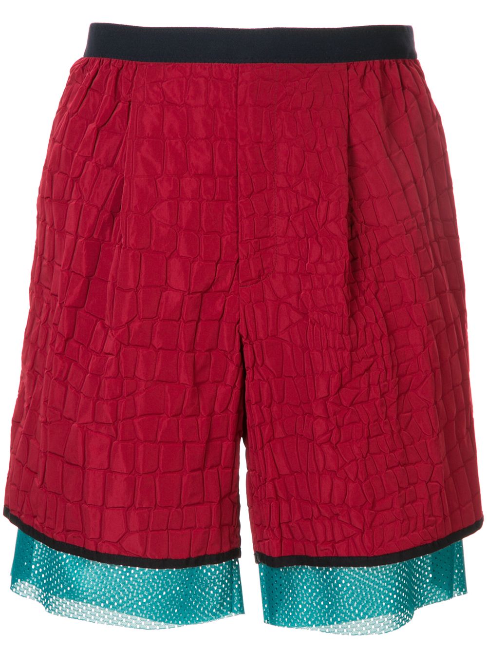 Kolor Shell-shorts Mit Kroko-effekt In Red