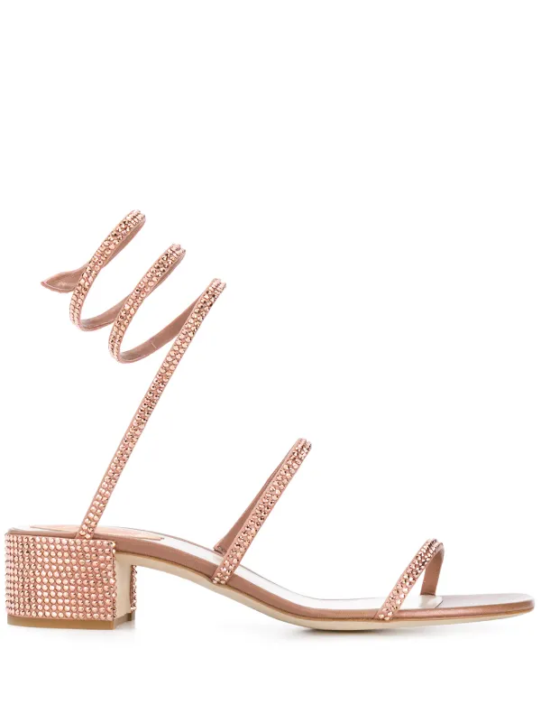 rene caovilla crystal embellished sandals