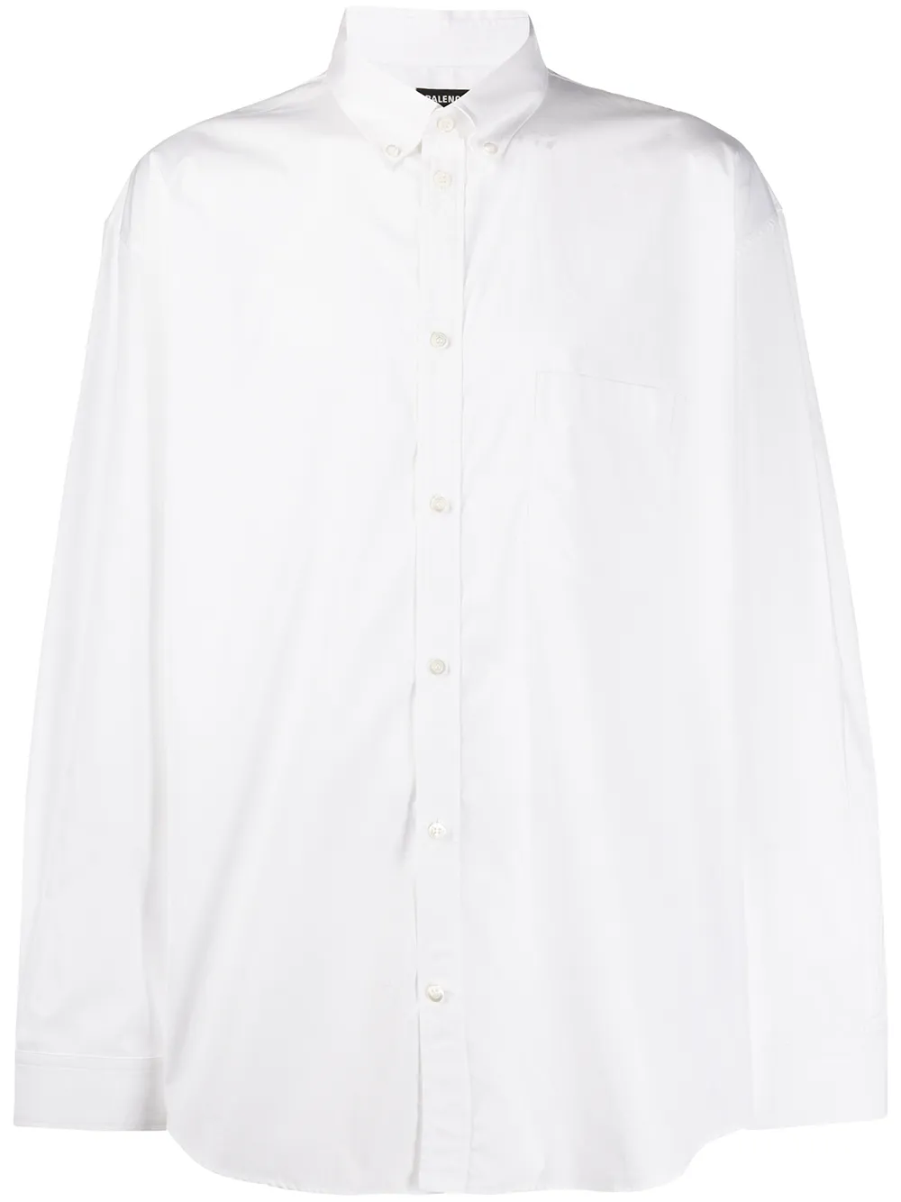 Balenciaga Popeline-Hemd mit Logo - Weiß