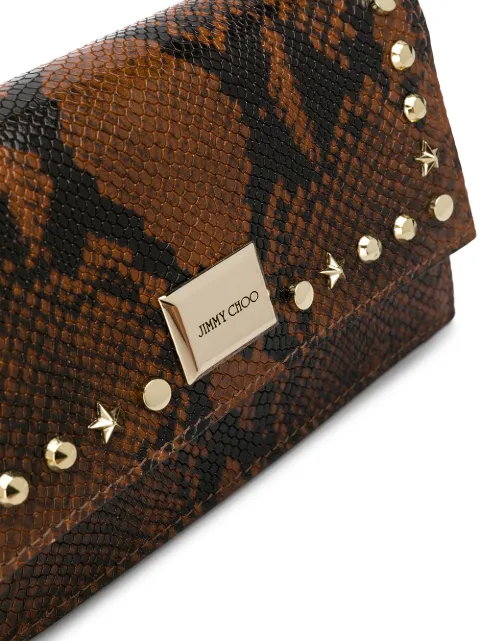 JIMMY CHOO LENI SNAKE PRINT BAG