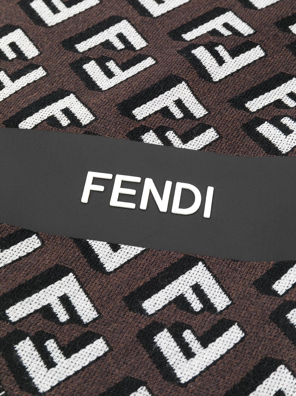 фото Fendi вязаный шарф с логотипом FF