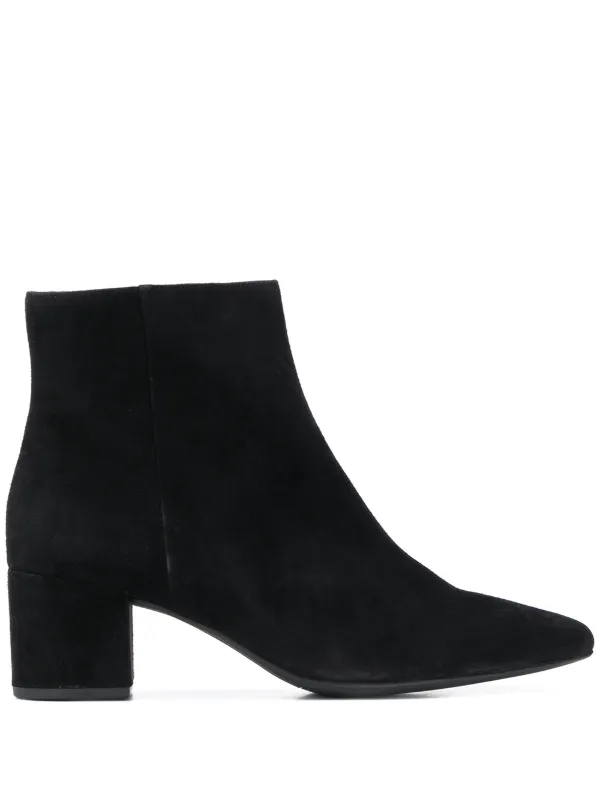 black pointed toe ankle boots
