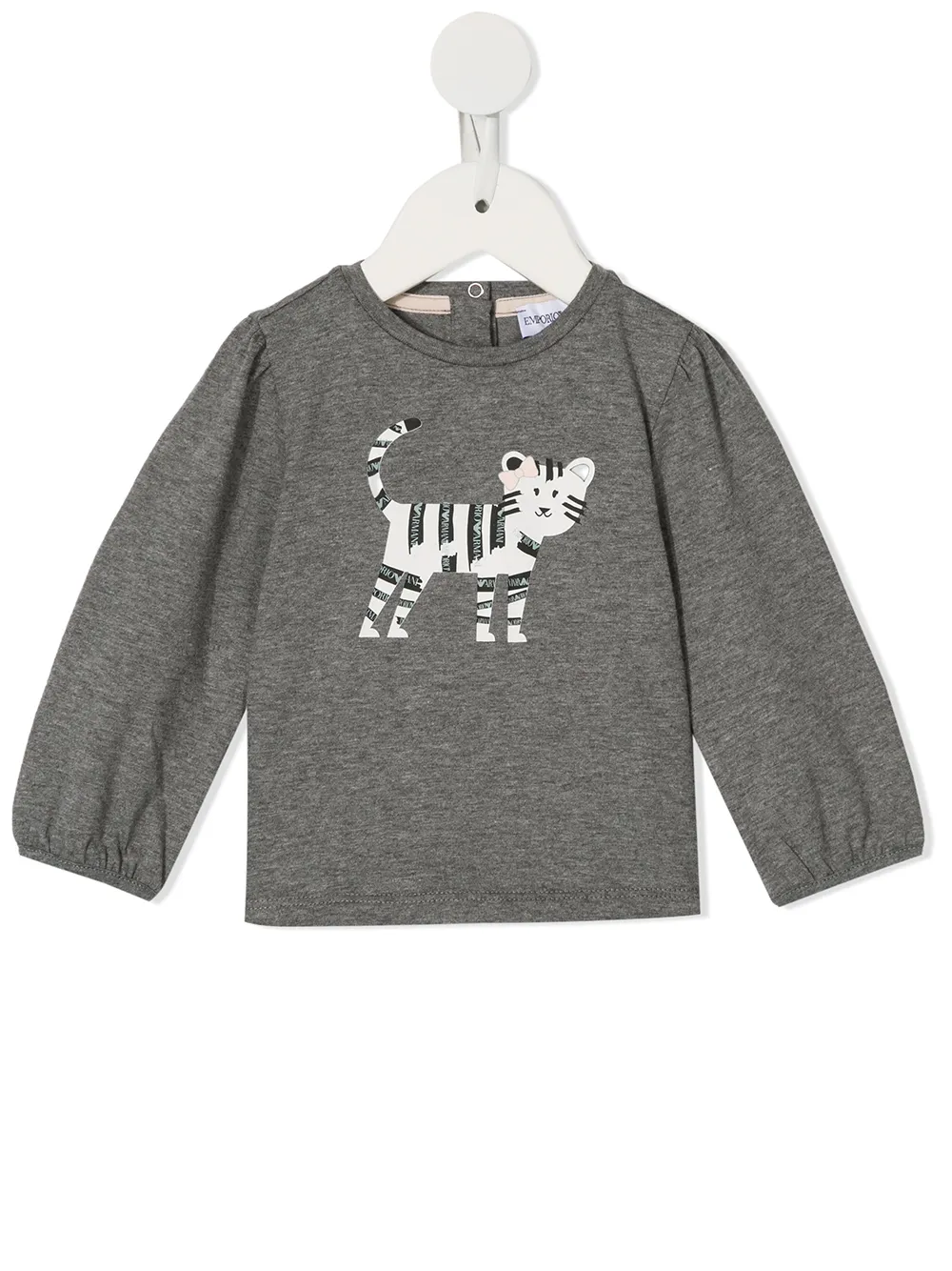 

Emporio Armani Kids sudadera con estampado de gato - Gris