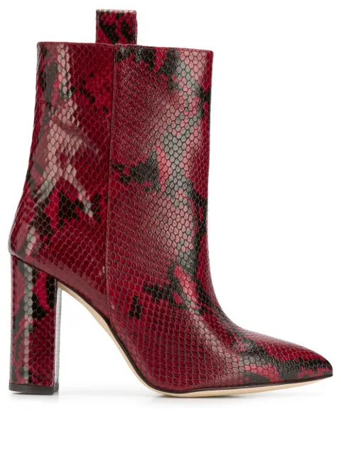 paris texas snake print ankle boot