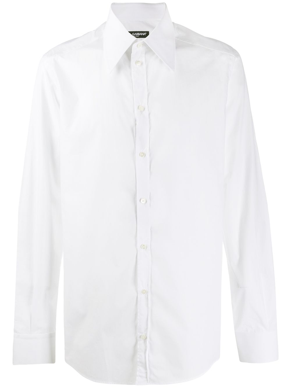 Shop Dolce & Gabbana Pointed Collar Shirt In White