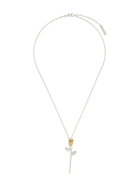 AMBUSH rose charm necklace