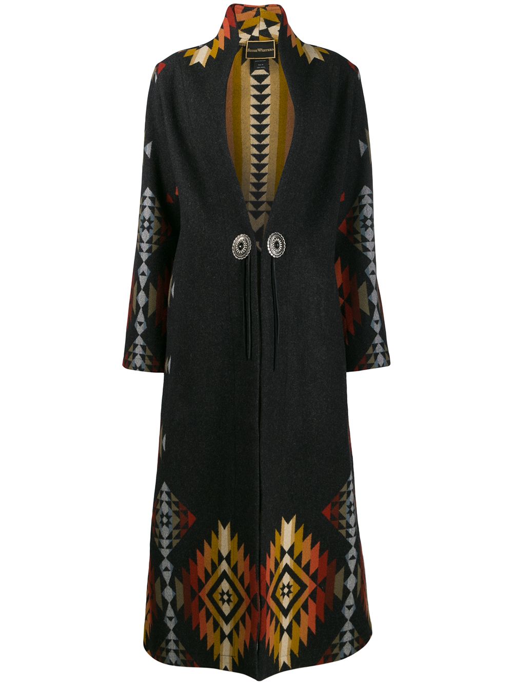 фото Jessie western однобортное пальто с геометричным узором