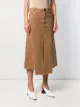 LANVIN slit midi denim skirt