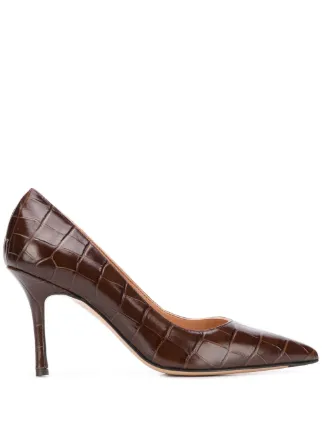 brown crocodile pumps