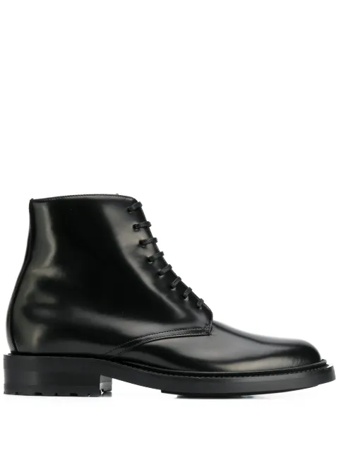 Saint Laurent Army Polished Leather Ankle Boots In Black Modesens Regular price usd 998.00 sale price usd 537.00. army polished leather ankle boots in black