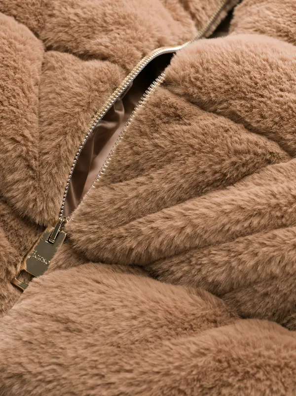 herno faux fur puffer jacket