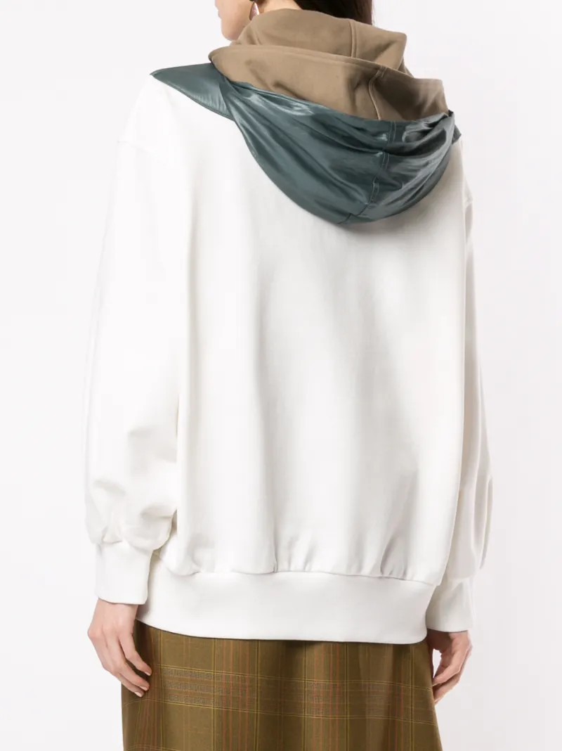 MULLER OF YOSHIOKUBO COLOUR BLOCK HALF-ZIP HOODIE