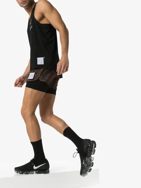 leopard print running shorts