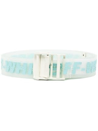 off white clear belt