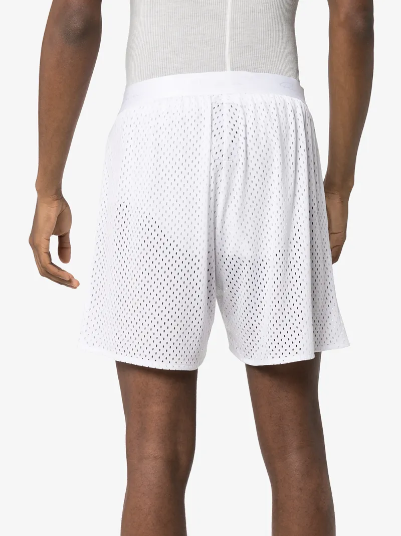 Rick Owens Champion X Champion Mesh Basketball Shorts In White