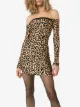 Halpern Minikleid mit Leoparden-Print