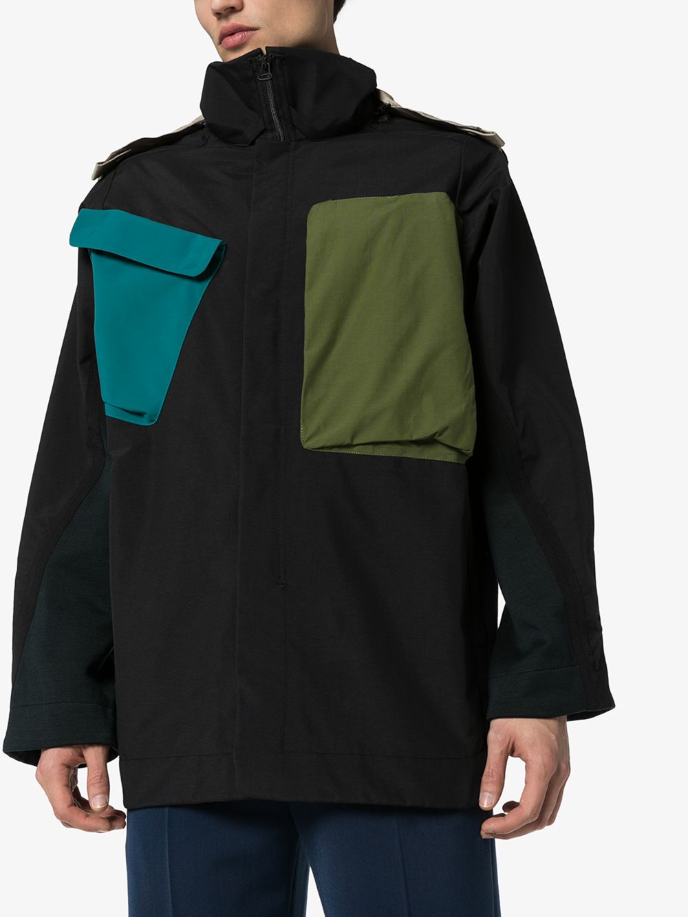 BYBORRE BLACK GORE-TEX FIELD HOODED JACKET,SS20GORE11299914354953