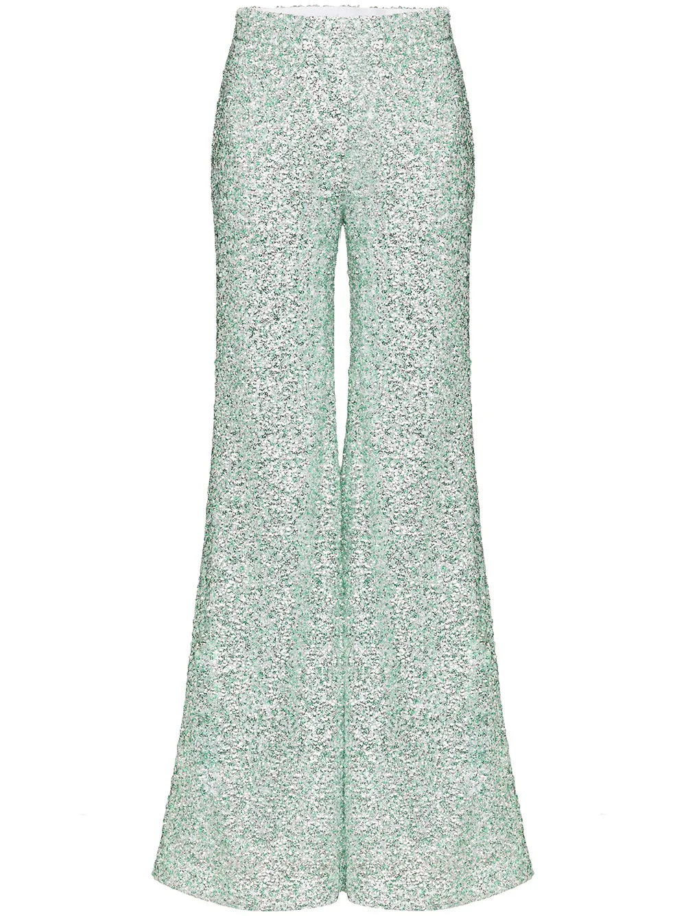 Halpern sequinned flared trousers