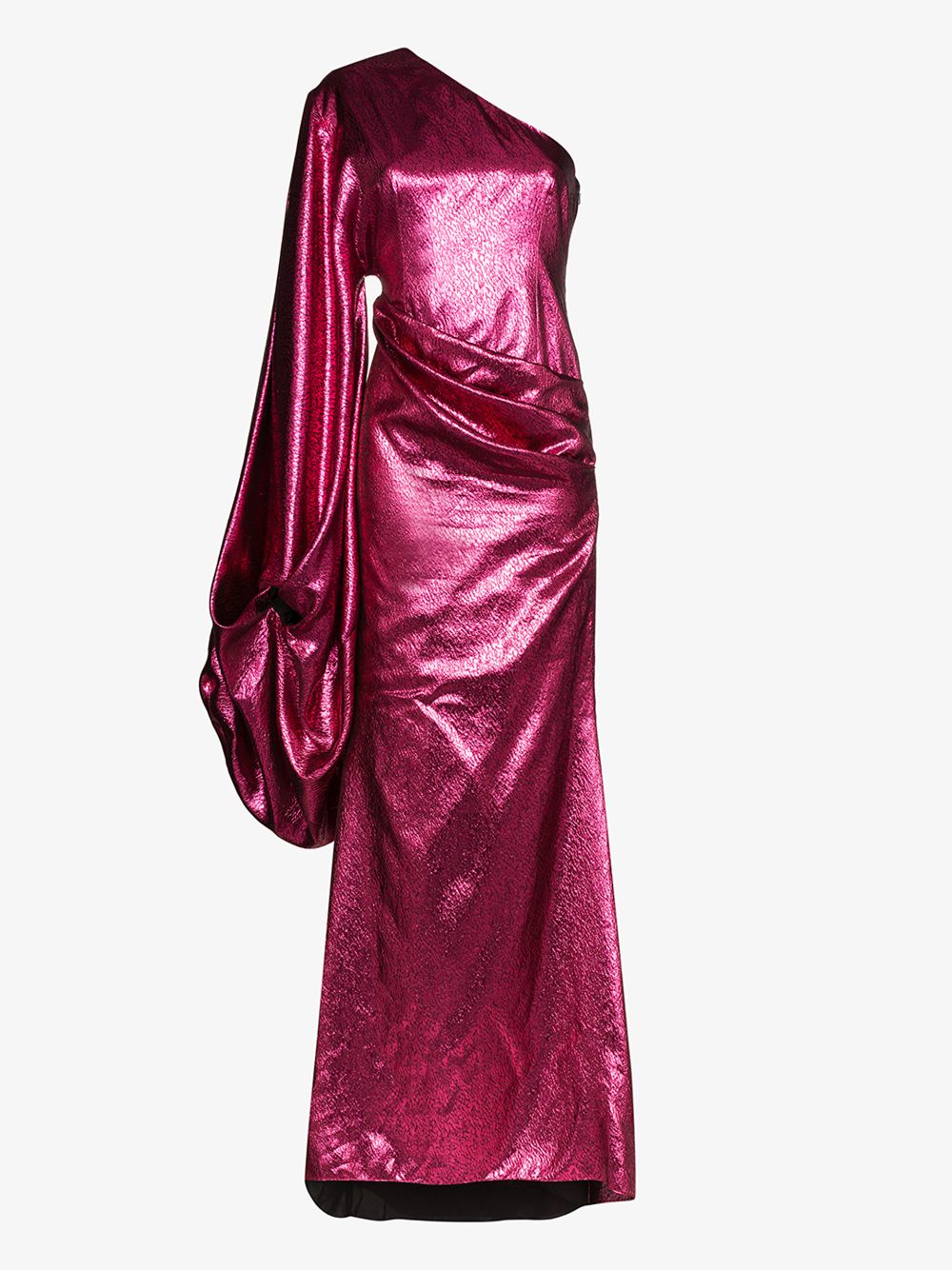 HALPERN ONE SHOULDER DRAPED GOWN,S20D11114355065