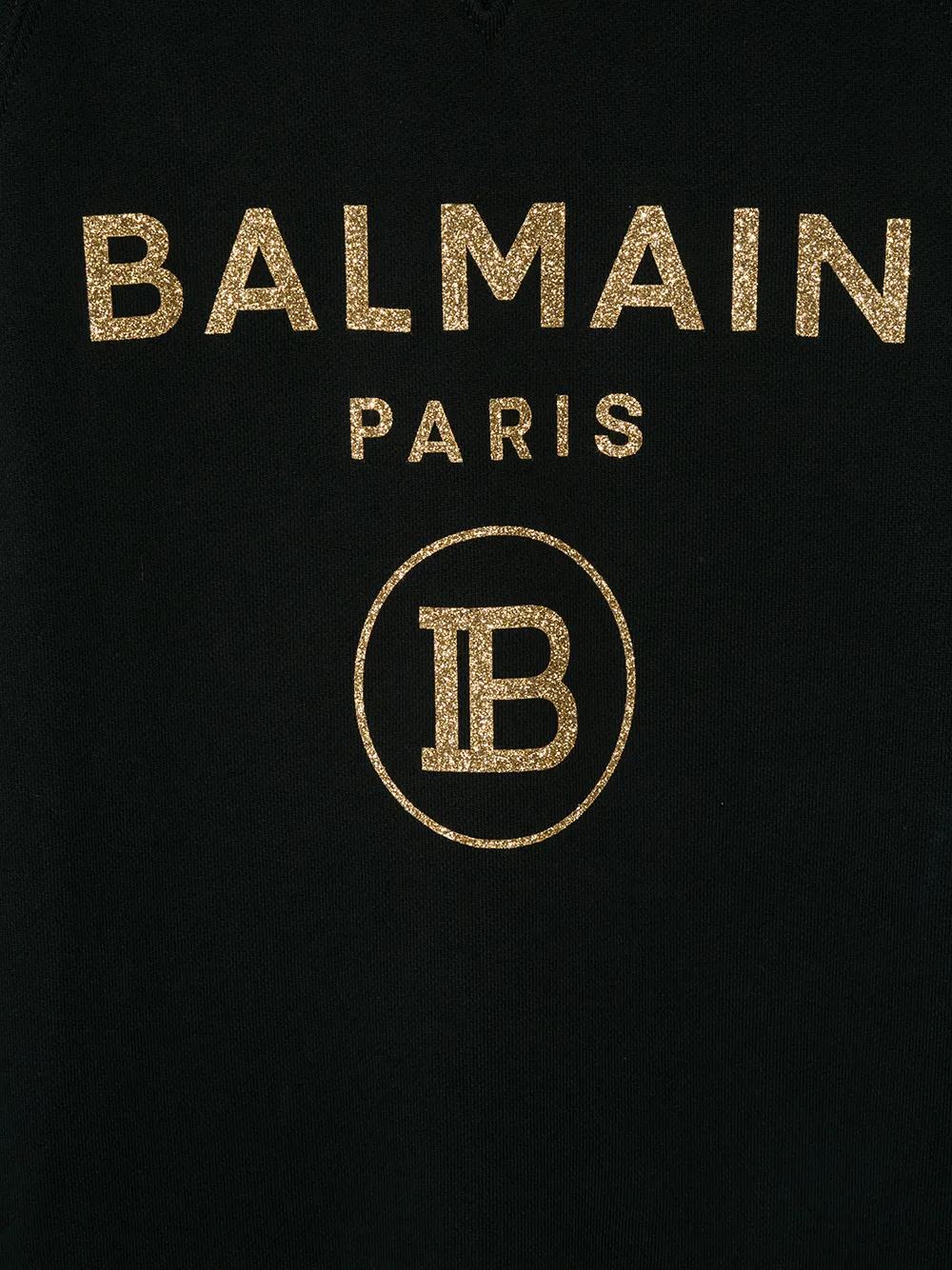 Balmain Kids Sweater met glitter detail Zwart