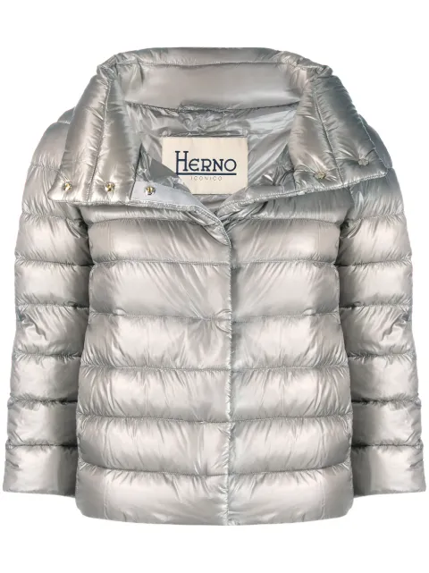 Herno cropped zip-up jacket