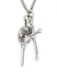 Emanuele Bicocchi key and cross pendant necklace