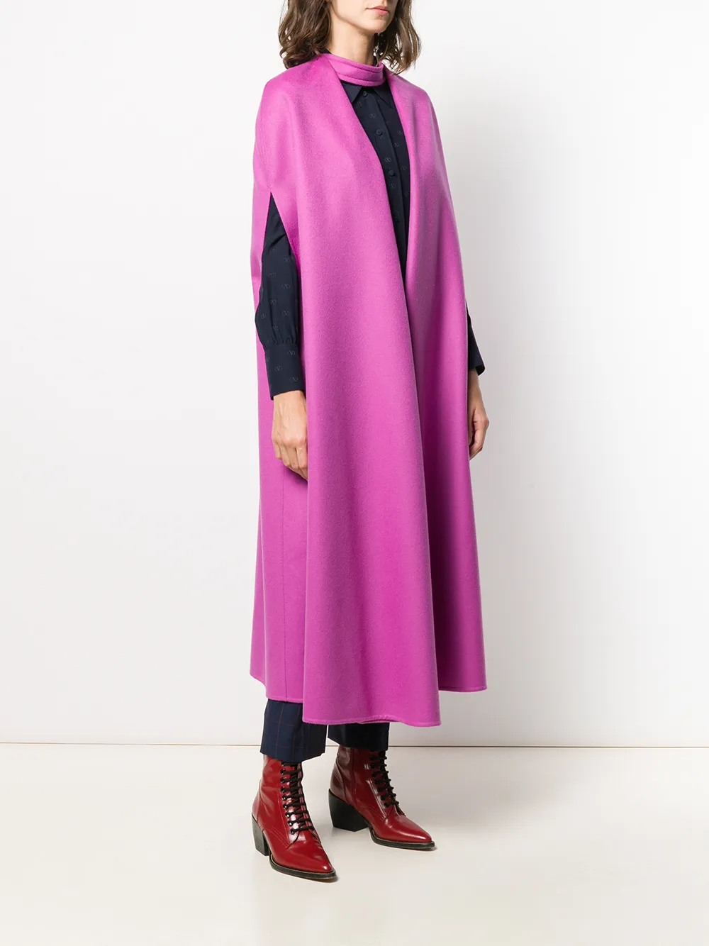 Valentino Garavani Cape met afneembare halsband Roze