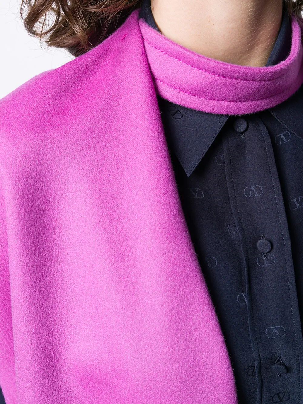 Valentino Garavani Cape met afneembare halsband Roze