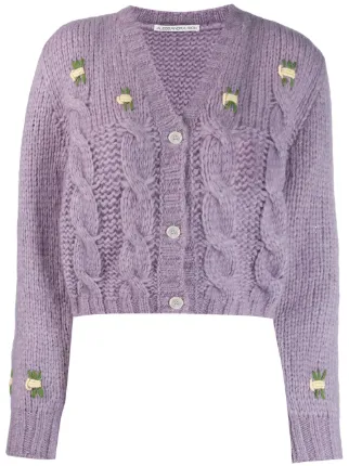 alessandra rich cardigan purple