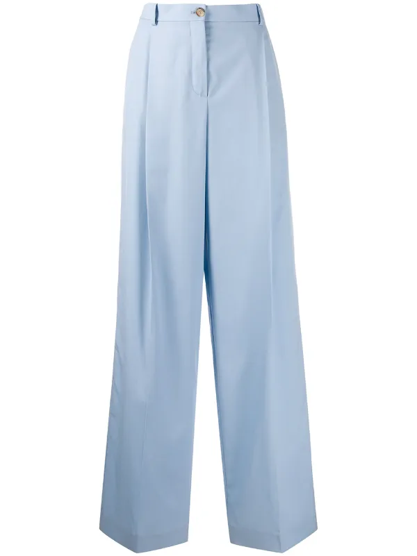 Nina Ricci Super Flared Trousers in Blue